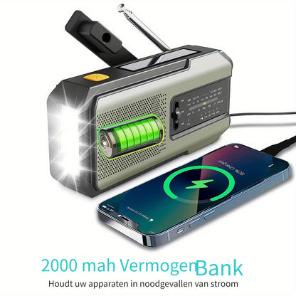 Daykit Portable AM/FM Radio – With Solar Panel and Torch