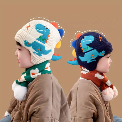 Cappello invernale con dinosauro per bambini - per un calore giocoso