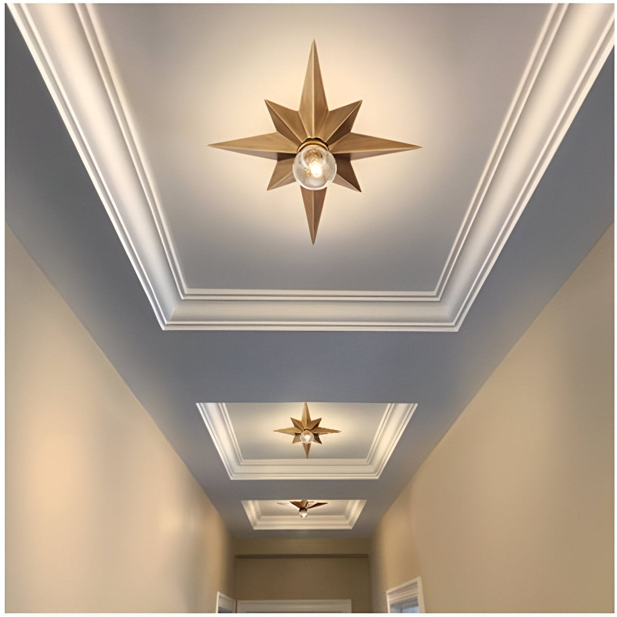 Lámpara de techo moderna en forma de estrella - Elegante y minimalista