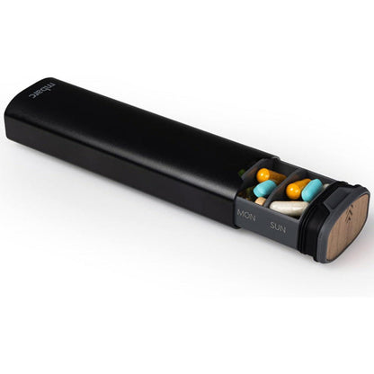 7-Day Pill Box – Stylish organiser made of aluminium and wood
