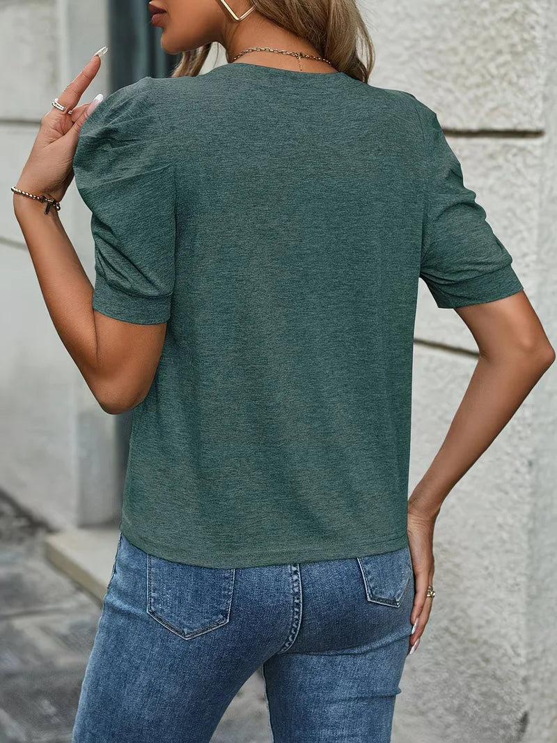 T-shirt à manches bouffantes