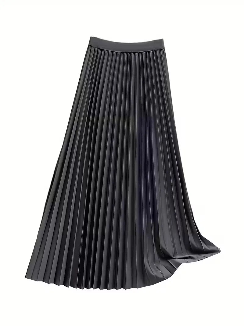 Jupe plissée taille haute