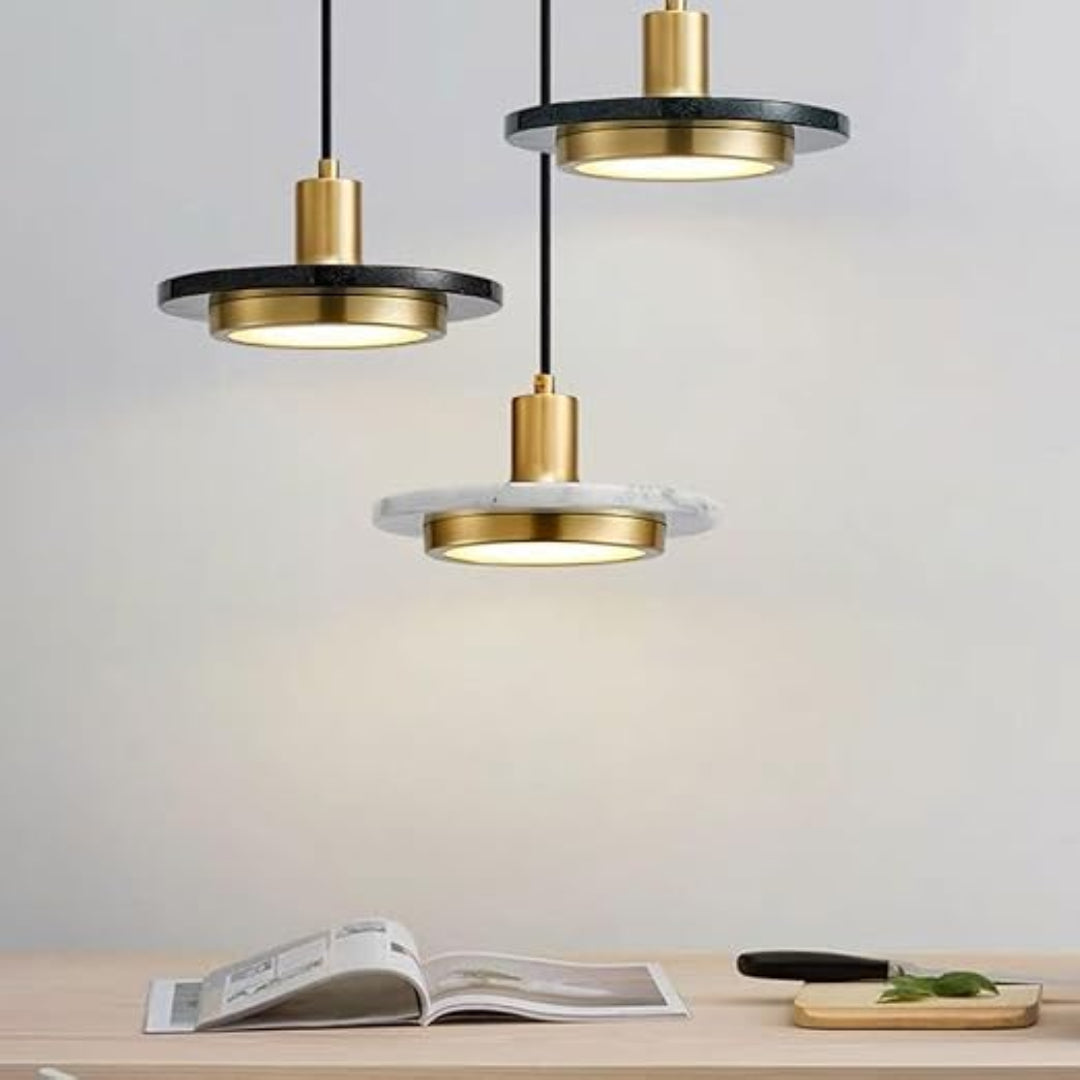Elegant Modern Pendant Light with Marble Finish
