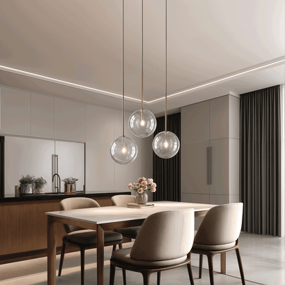 Scandinavian Glass Pendant Lamp - Minimalistic and Modern