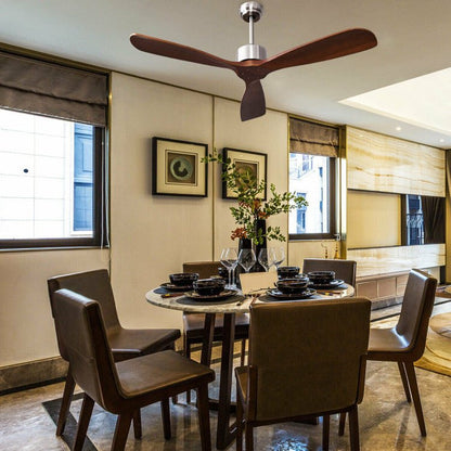 52" Nickel Ceiling Fan with Remote Control
