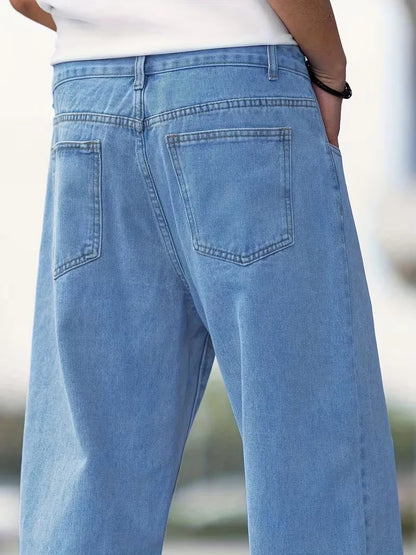 Jean droit taille mi-haute