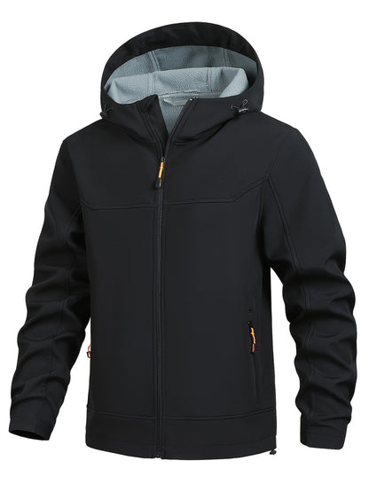 Men's Outdoor Softshell Jacket with Hood – Quick-Drying and Windproof