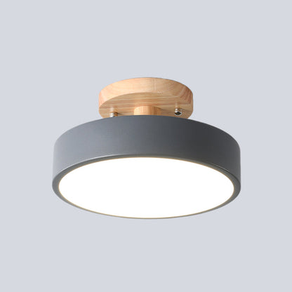 Scandinavian Wooden LED Ceiling Lamp for Hallway