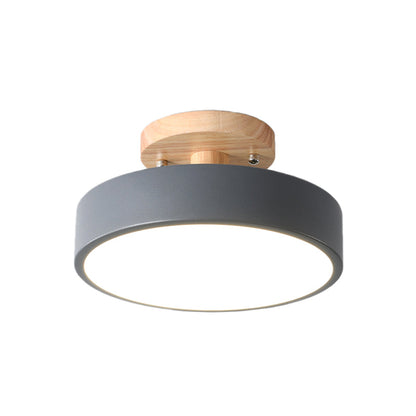 Scandinavian Wooden LED Ceiling Lamp for Hallway
