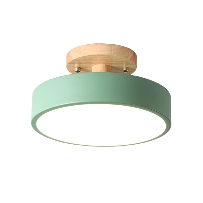 Scandinavian Wooden LED Ceiling Lamp for Hallway