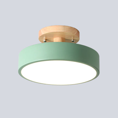 Scandinavian Wooden LED Ceiling Lamp for Hallway