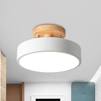 Scandinavian Wooden LED Ceiling Lamp for Hallway