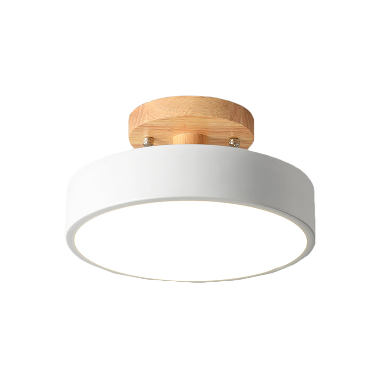 Scandinavian Wooden LED Ceiling Lamp for Hallway