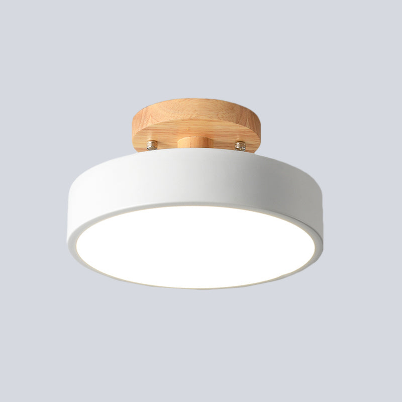 Scandinavian Wooden LED Ceiling Lamp for Hallway