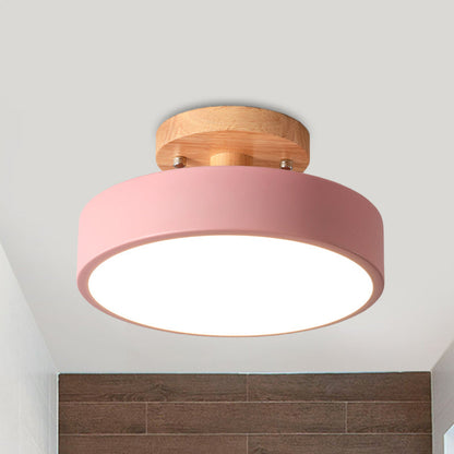 Scandinavian Wooden LED Ceiling Lamp for Hallway