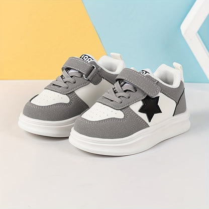 Sneakers vintage e casual con motivo a stelle per ragazzi, con chiusura in velcro - Rey