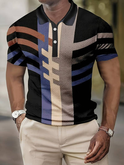 Men's Polo with 1/4 Buttons in Vintage Style - Gunter