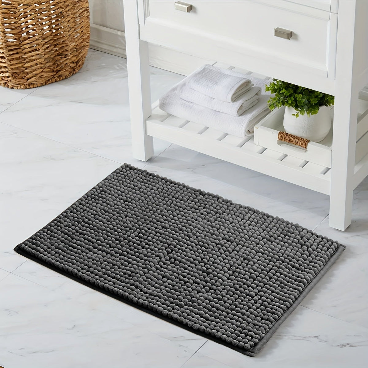 Badmat van ultrazachte chenille – Perfect voor de badkamer of hal