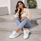 Zapatillas para mujer con cordones y suela cómoda