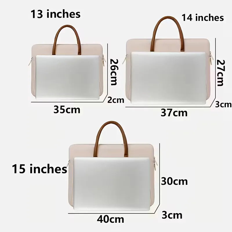 Laptop bag with front pocket and zip