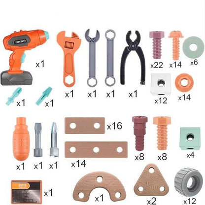 ConstructionFun - Kreatív, 100 darabos szerszámkészlet - Fedezd fel és építs!