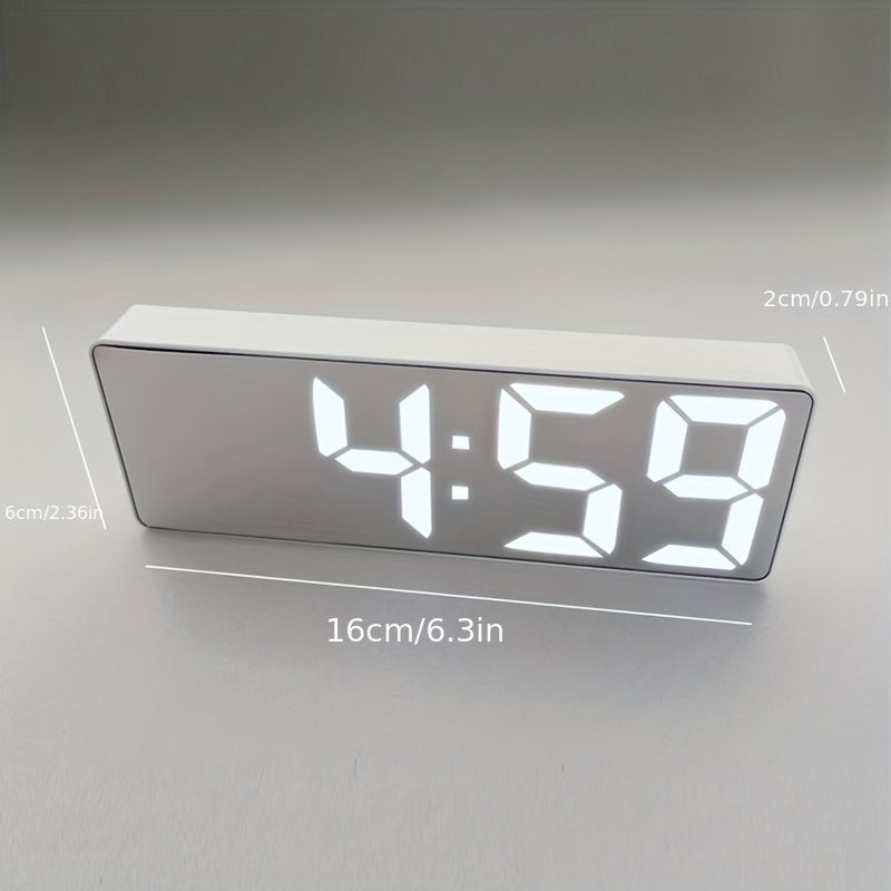 Sveglia digitale a LED con indicazione della temperatura e luminosità regolabile