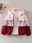 Giacca con stampa leopardata e pile da bambina - Sasha