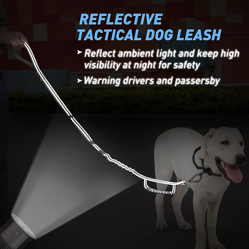 Adjustable Bungee Dog Lead – Shock Absorbing and Reflective for Large Dogs