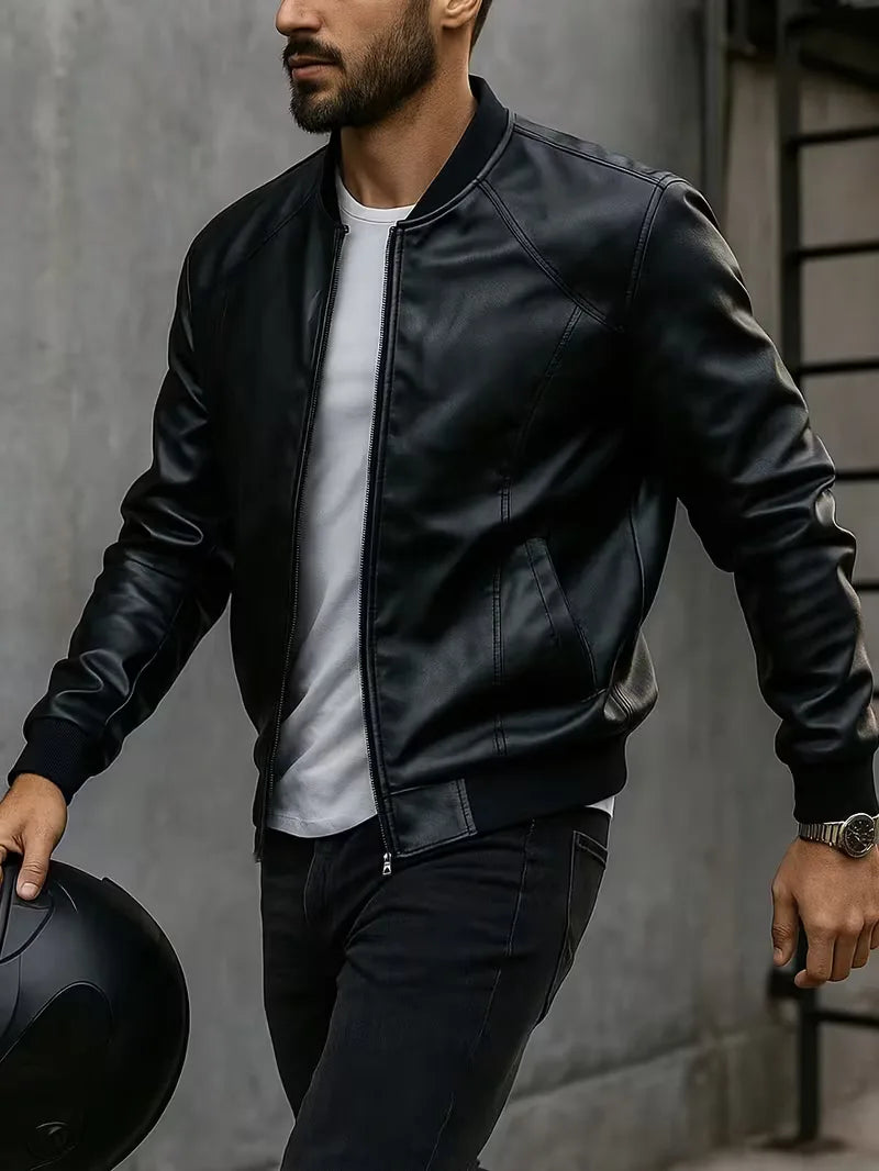 Veste bomber ajustée à manches longues