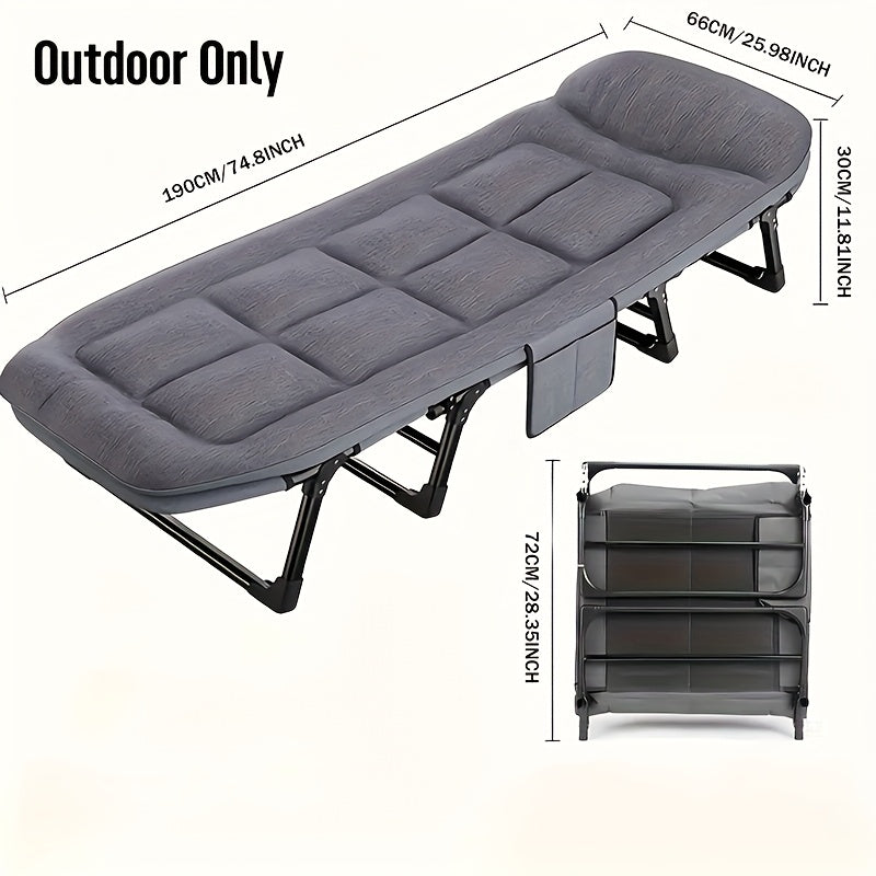 Cama plegable de camping para adultos – Estructura ligera de aluminio y acero inoxidable
