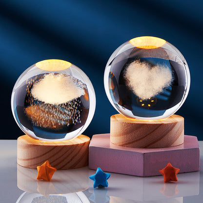 Lampada Notturna LED 3D Crystal Glow