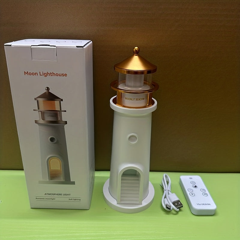 Lampada da tavolo decorativa a forma di faro con luce regolabile, per gli interni