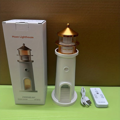 Lampada da tavolo decorativa a forma di faro con luce regolabile, per gli interni