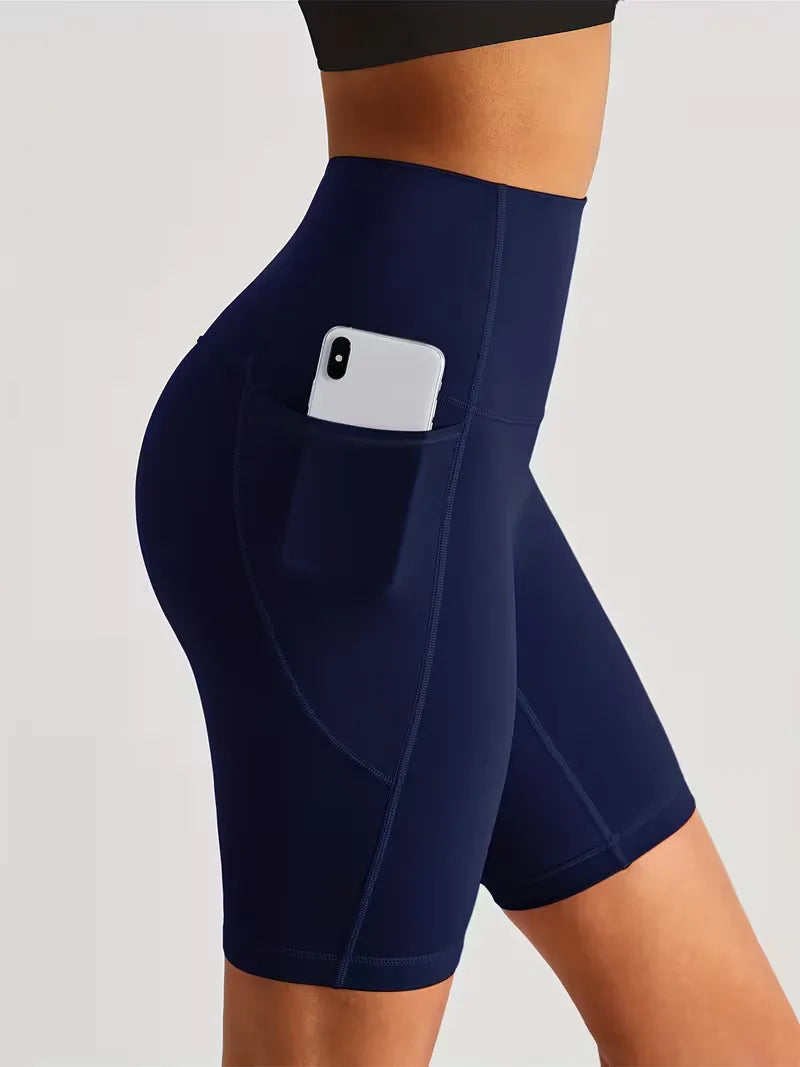 High-Waisted Sports Shorts