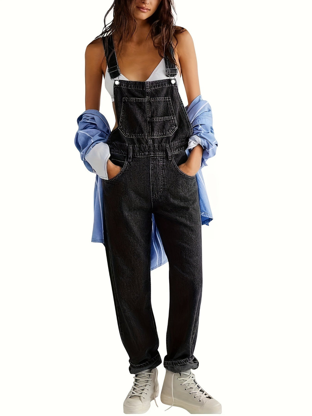 Trendy Denim Ladies Jumpsuit – Casual and Stylish for Spring, Summer and Autumn