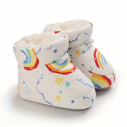 Botines de forro polar adorables y cómodos, fáciles de poner, para bebés y niñas y niños - Happie