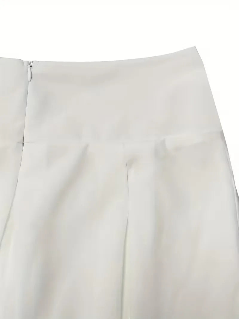 Jupe plissée taille haute
