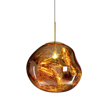 Sophie Silver/Red Glass Pendant Lamp - Modern Design