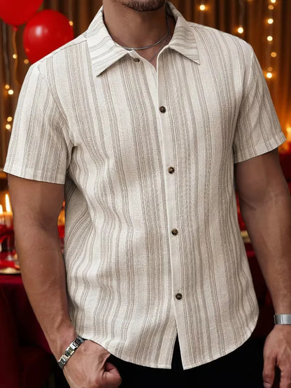 Chemise rayée à manches courtes