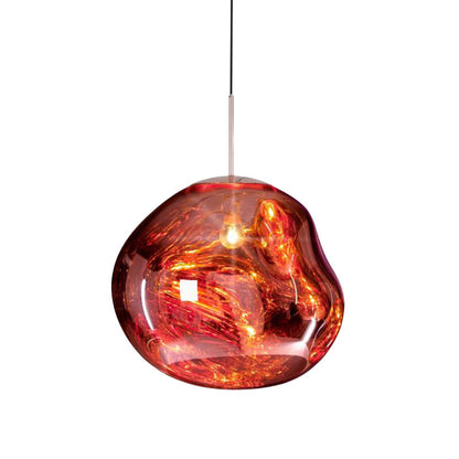 Sophie Silver/Red Glass Pendant Lamp - Modern Design