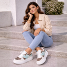 Zapatillas para mujer con cordones y suela cómoda