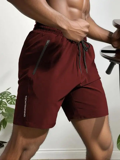 Men's Summer Shorts with High Waist and Letter Print