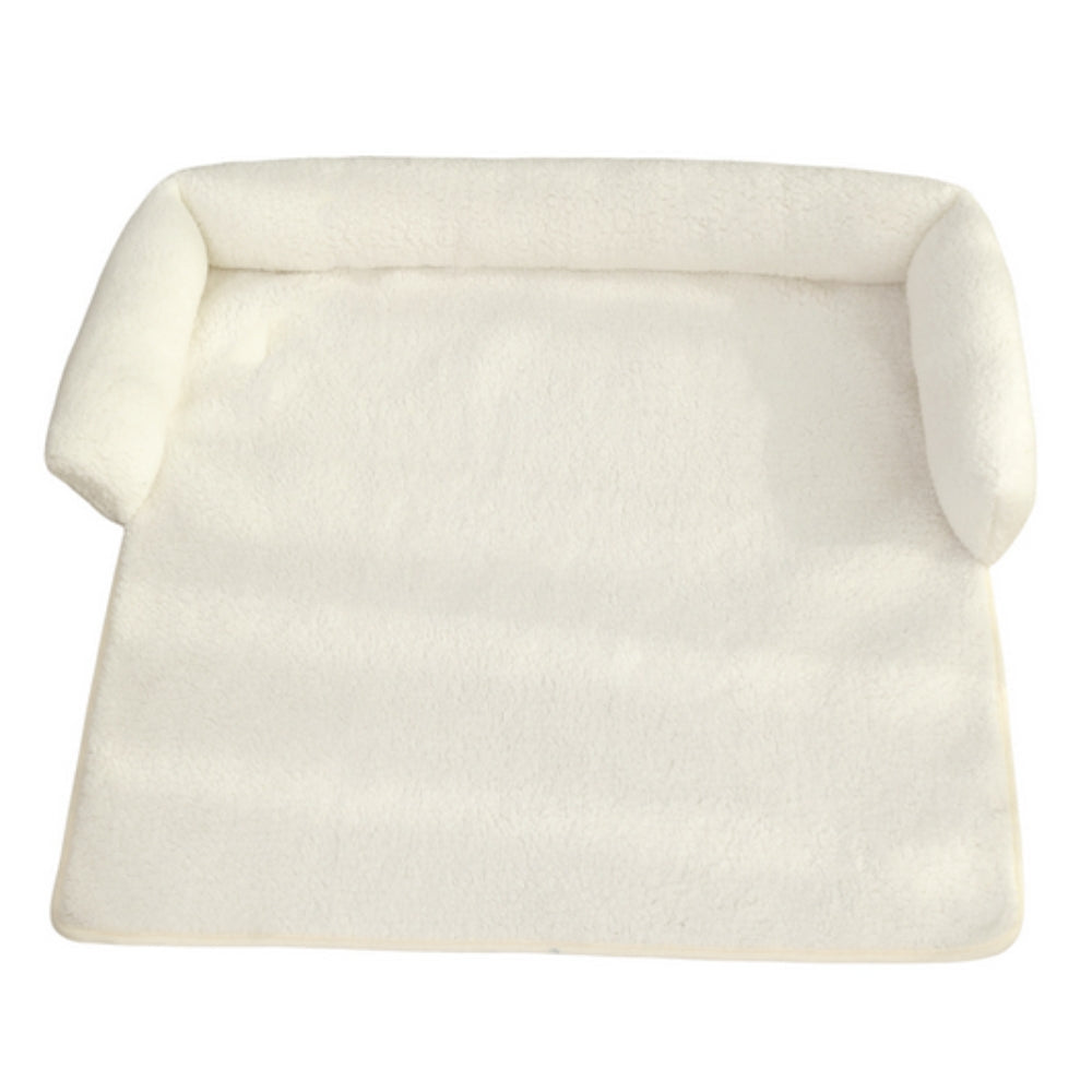Cosy non-slip dog bed blanket with neck cushion