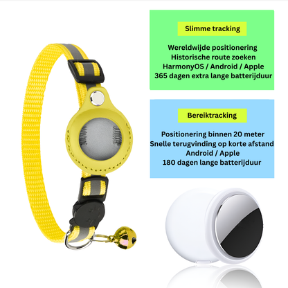 GPS Tracker Collar for Cats with Reflective Design