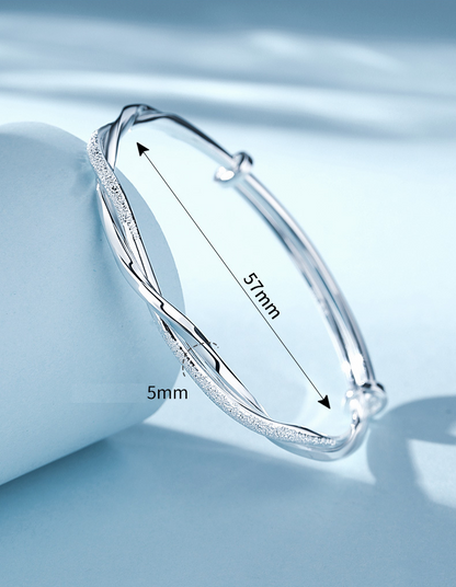 Twisted Silver Bracelet - Carrie