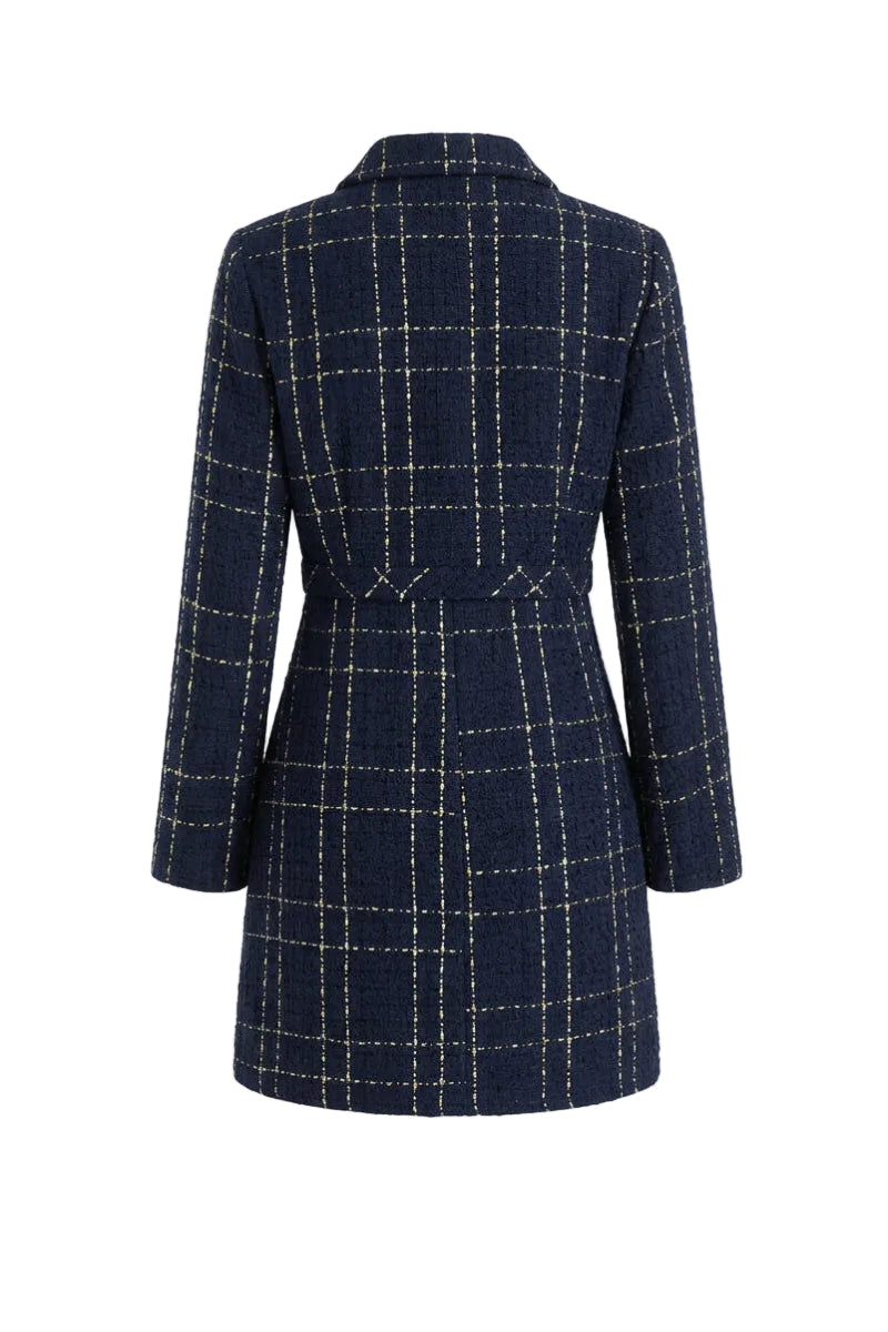 Chic Women's Tweed Set with Short Jacket and Mini Dress