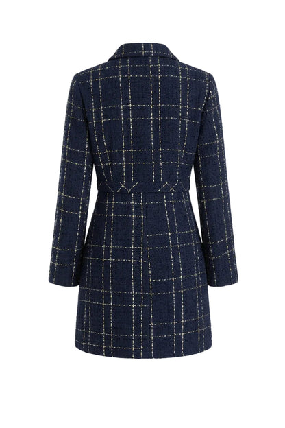 Chic Women's Tweed Set with Short Jacket and Mini Dress