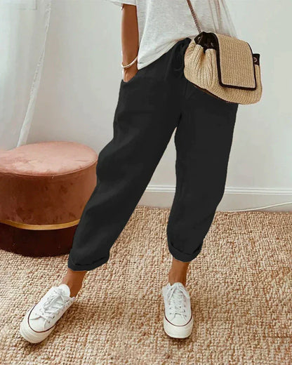 Yanna - Pantaloni casual in lino da donna
