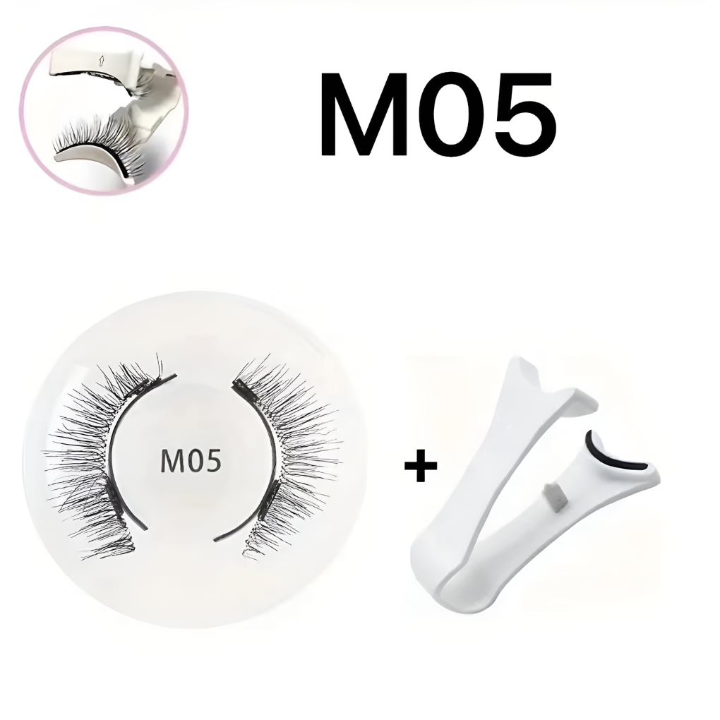 Reusable Magnetic Eyelash and Tweezers Set