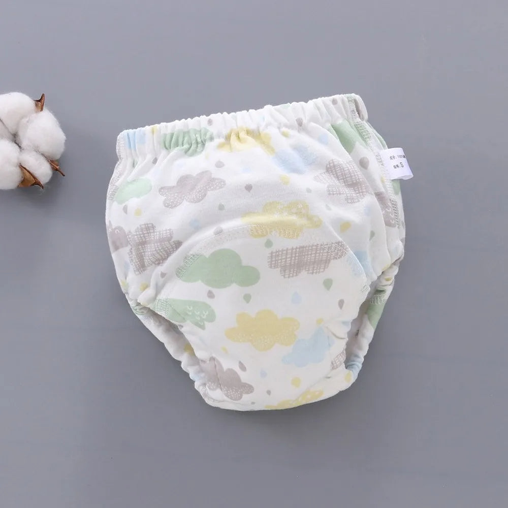 Reusable Baby Nappy Pants with Waterproof 6-Layer Crotch
